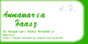 annamaria haasz business card